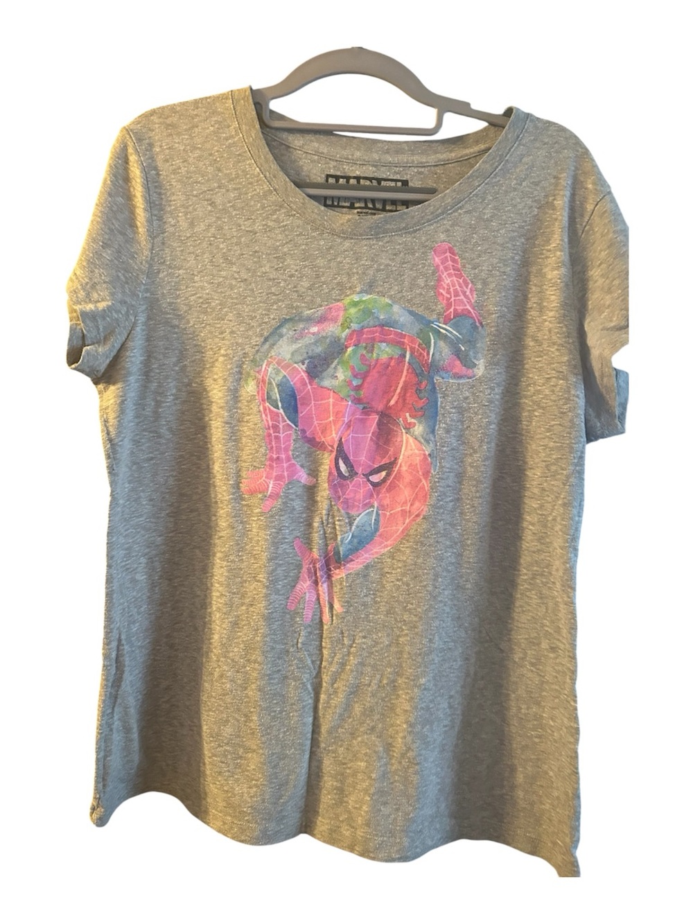 Marvel Gray Crewneck Tee with Black Logo
